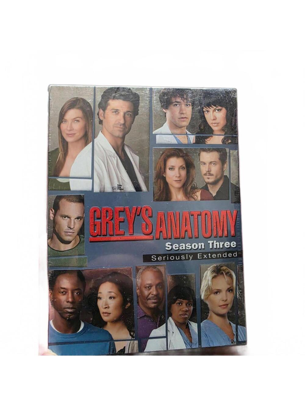 NEW Grey's Anatomy DVD Season 3 Seriously Extended 7-Disc Set Sealed